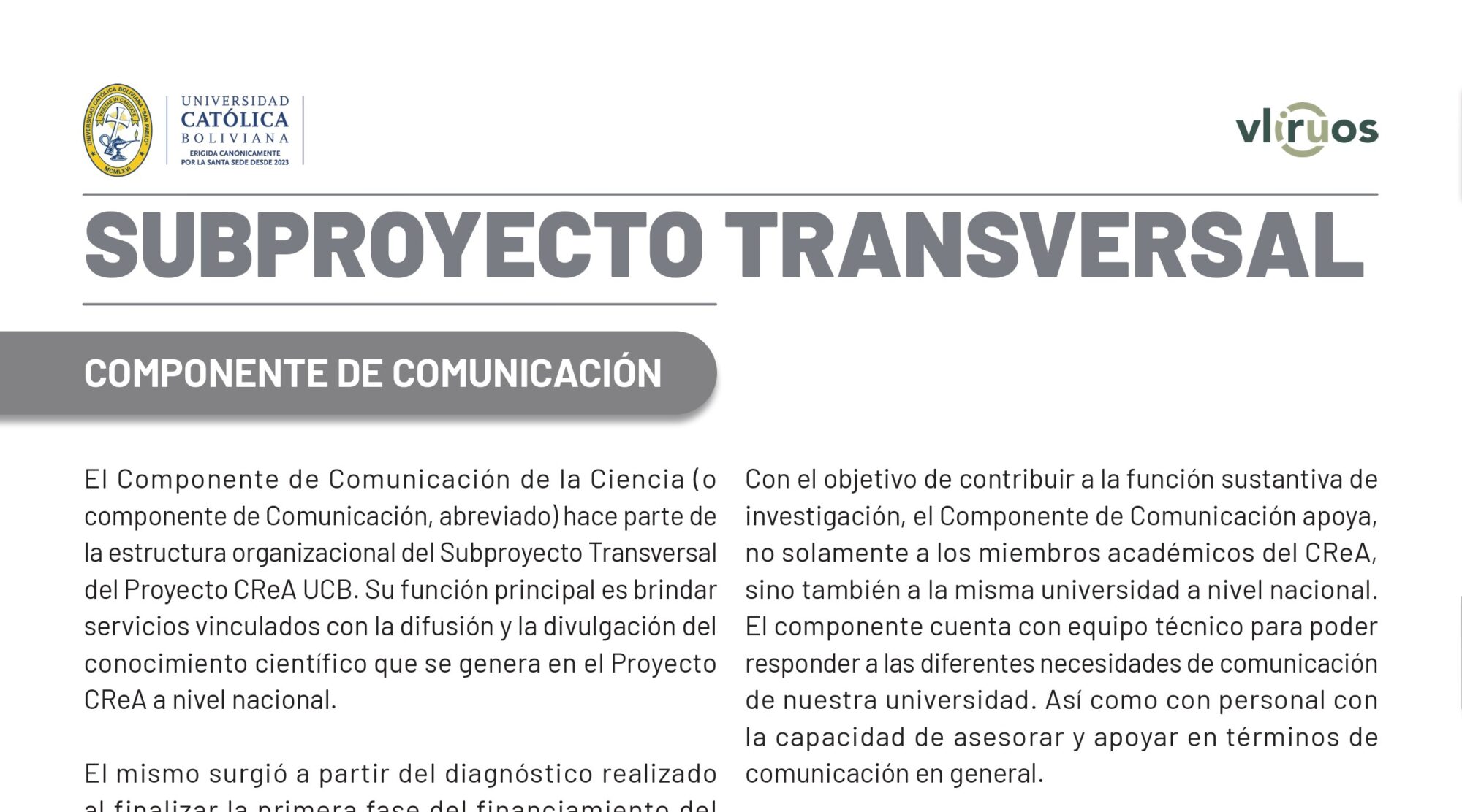 Boletín del Componente de Comunicación de la Ciencia
